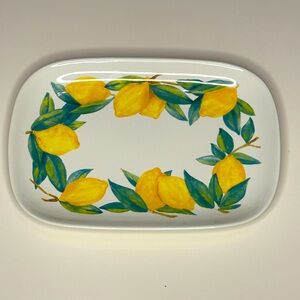 Noi Hand-Painted Ceramic Lemon Tray - 6x9 Inches